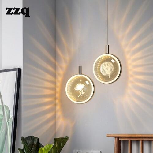 Modern Led Pendant Lamp For Bedroom Bedside Restaurant Bar Creative Minimalist Home Decoration Chandelier Hanging Light Fixture