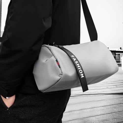 Xiao.p New Mens Single Shoulder Bag Street Hip Hop Wind Simple Sports Waterproof Messenger Bag Tide Men And Women Drum Bag