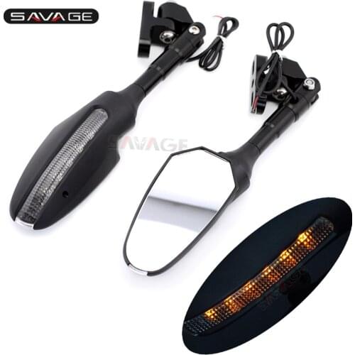 LED Rearview Mirrors For SUZUKI GSX1300R HAYABUSA 2008 1999-2020 Left Right Motocycle Accessories Rear View Side Mirrors