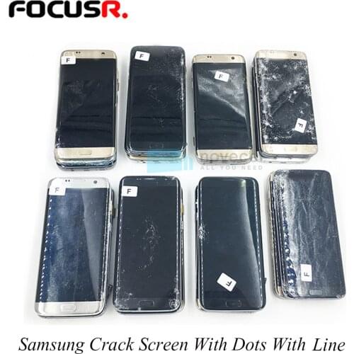 Practice Screen With Frame Crack Screen With Dots Lines For Samsung Galaxy S7edge S8 S9 S10 Screen Test Mobile Phone LCD Screens