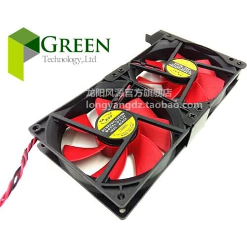 New DC12V Silent Double fan 90MM 9025 90*90*25MM Graphics card fan chassis fan Hydro bearing Computer case fan with 4D