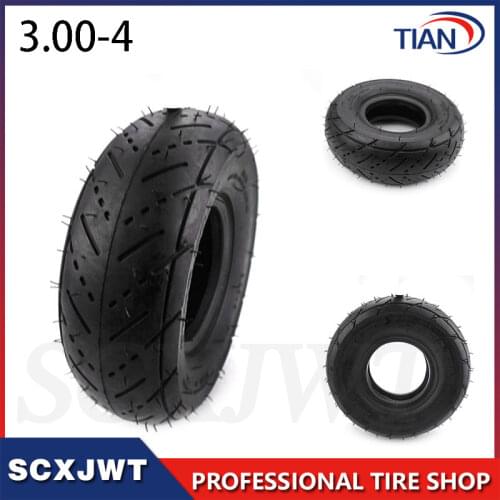 Free shipping tyre 3.00-4 Inner Tube and out tire for Knobby Scooter Go Kart Electric scooter Highway tire