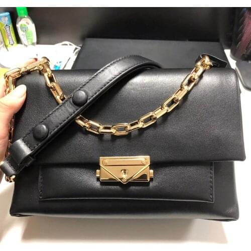 Famous Bags Brand Women Street Real Leather Cowhide Small Chains Bag Fashion Wedding Party Lady Red Shoulder Crossbody Bags