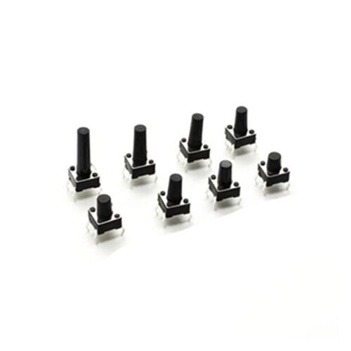 100Pcs 6x6 Black Through Hole 6*6*4.3/4.5/5/5.5/6/6.5/7/7.5/8/8.5/9/9.5/10mm Micro Push Button Tactile Tact Momentary Switch