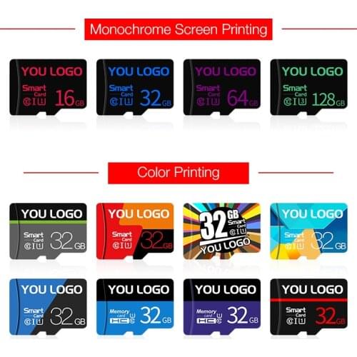 100pcs/lot Free custom logo high speed microsd memory card 128gb 64gb SDXC flash micro sd card 32gb 16gb 8gb 4gb mini tf cards