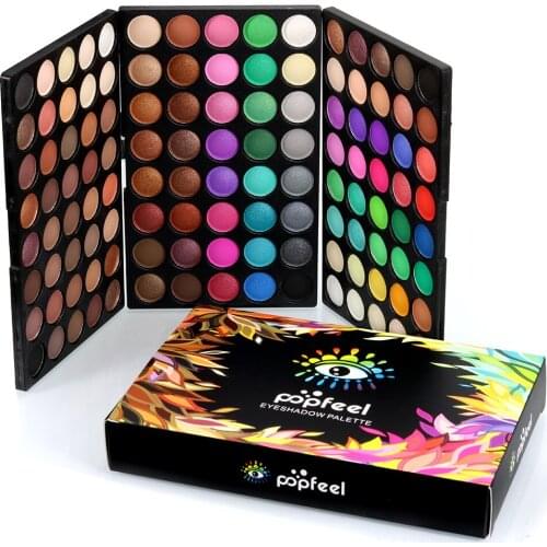 120Colors Glitter EyeShadow Women Makeup Matte Shiney Long-lasting Eyeshadow Palette Eyes orange nude pigment powder pallete