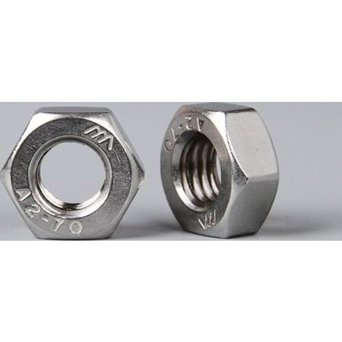 20pcs 3D Printer Accessories 201 Stainless Steel Hex Nuts/Outer Hex Nuts M2M3M4M5M6M8