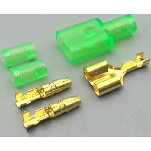 50sets 4.0 bullet terminal car electrical wire connector diameter 4mm (1 female : 2 male )