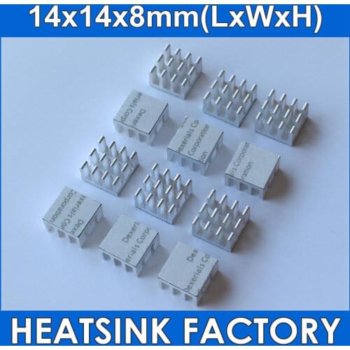 20Pcs/Lot 14x14x8 mm Aluminum Radiator Heat Sink Extrusion Cooler With Thermal Tape For LM2596 LM2577 LM2576