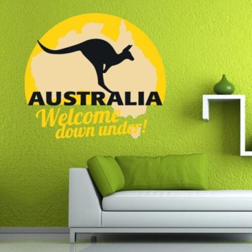 Australia Travel The Word Landmark Wall Sticker Wedding Decor Vinyl Waterproof Wall Sticker Wallpaper Wall Decal