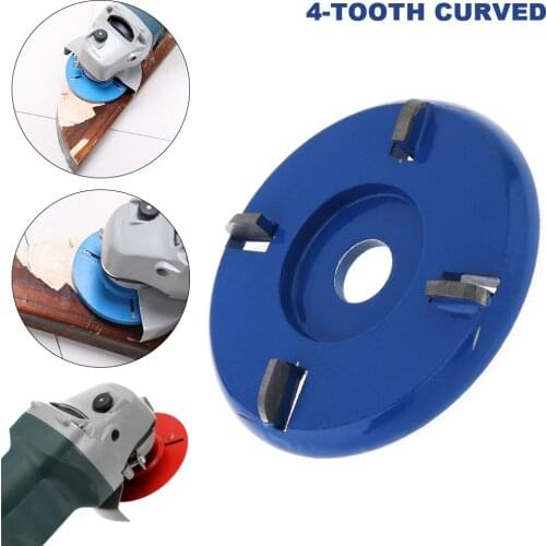 4 Tooth 90mm 16mm Wood Carving Disc Tools Angle Grinder Accessories Milling Cutter Fit for Woodworking / Tea Tray Digging