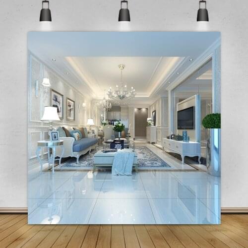 Laeacco White Chic Wall Living Room Photography Backdrops Interior Scene Sofa Carpet Baby Portrait Backgrounds For Photo Studio