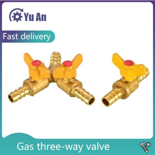ValveGas Three-way Valve Gas Hose Natural Gas Pipe Pagoda Head Cannula Gas Connector Liquefied Gas Three-way Ball Valve