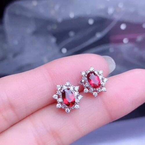 Exquisite S925 Stud Earrings Inlay Cubic Zirconia Charm Flower Minimalism Silvery Jewelry For Women Wedding Best Statement Gift