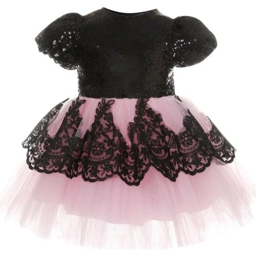 Pudcoco Newest Fashion Toddler Baby Girl Clothes Lace Flower Dress Princess Party Pageant Tulle Sequins Bowknot Dress Sundress