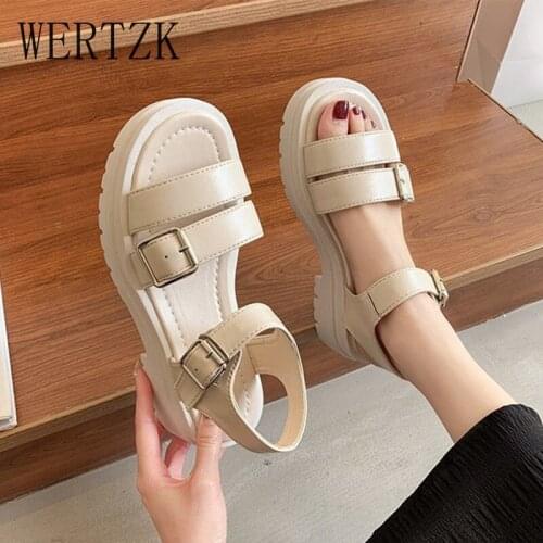 Summer Shoes Women Platform Sandals Fashion Soft Leather Open Toe Gladiator Sandals Women 2021 New Outdoor Comfort Leisure Shoes