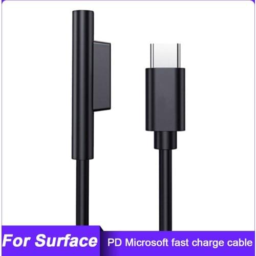 Type C Power Supply Charger Magnetic Adapter Durable Material PD Cord Fast Charging Cable for Surface Pro 7/6/5/4/3 Book/Book 2
