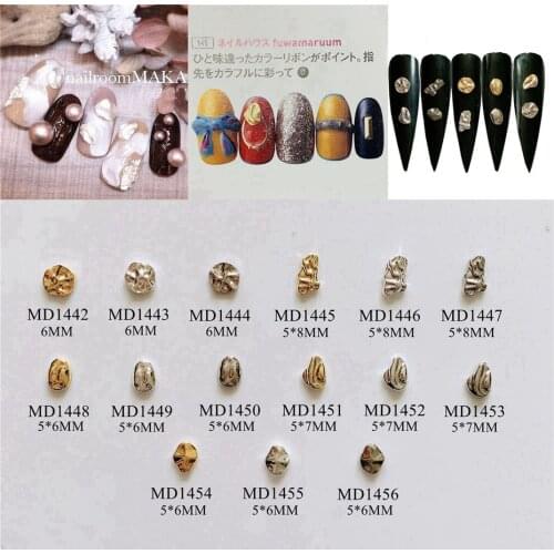 50pcs/lot 3D Irregular Shape Alloy Metal Studs Rivets Nail Art Decorations Supplies DIY Nails Accesorios Jewelry Designs Charms