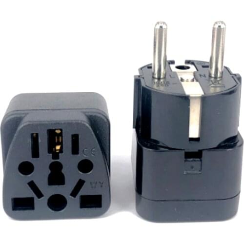 New Universal Italy Switzerland India UK US AU to EU German Russia AC Power Socket Schuko Plug Travel Charger Adapter Converter