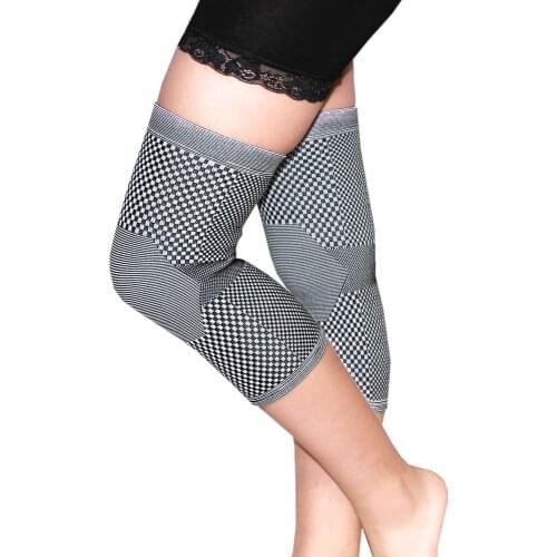 Negative ion far infrared health exercise thin knee pads sport brace warm kneepad 1 pair free size