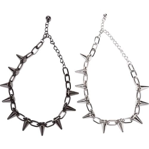 New spike rivet punk neck Necklace Gothic Rock motorcycle bracelet necklace Necklace hip hop motorcycle bar decoration