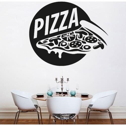 Pizza Food Pizzeria Taste Cafe Restaurant Wall Stickers Vinyl Art Interior Window Decor Kitchen Decals Removable Murals m169