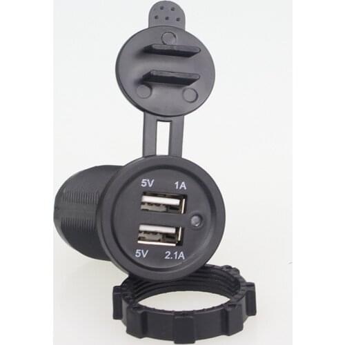 Car Cigarettes Lighter 12-24V Dual 2 USB Waterproof Socket Splitter Charger Power Adapter Outlet Mobile Phone Charger New