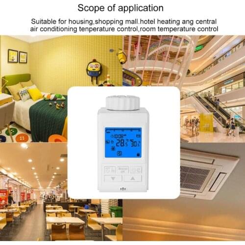 Programmable Thermostat Timer TRV Radiator Valve Actuator Temperature Controller