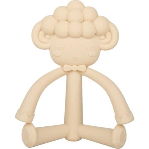 1PC Three-dimensional Sheep Cow Silicone Baby Teethers Food Grade Cartoon Silicone Newborn Chew Toy
