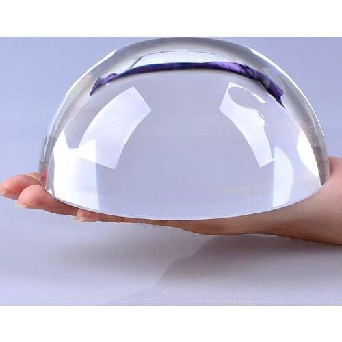 Crystal Hemisphere Glass Half Ball Paperweight Globe Sphere Dome Magnifiers Semi Home Decor Ornaments Figurines Gifts Miniature