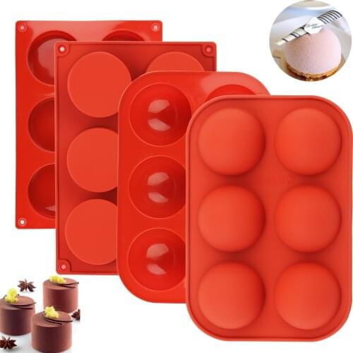 Silicone Molds for Chocolate Cookie Rectangular Mousse Desert Biscuit Stick Bread Jelly Baking Mold DIY Medium Semi Sphere