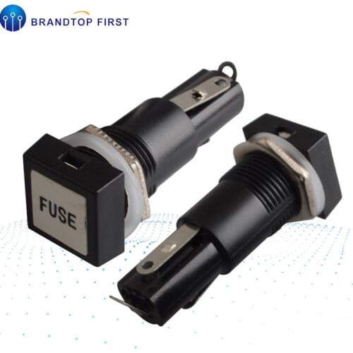 6*30mm glass fuse holders 6x30 black insurance tube socket fuse holder for 6*30 insurance Panel Mount Fuse Holder