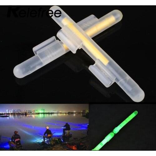 Relefree 20 Pcs 10Pack Fishing Luminous Float Light Stick Rod Multi-Color Glow Fishing Tools Night Float Lots dark glow stick