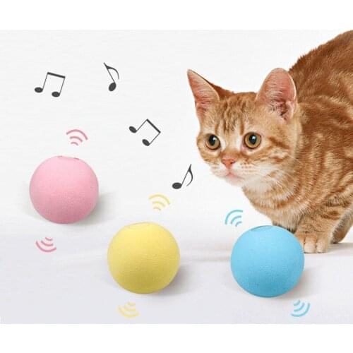 Pets Smart Cat Toys Interactive Ball Cat Training Catnip Ball Toy for Cats Kitten Playing Ball Pet Supplies Squeaky Animal Sound