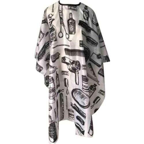 Barbershop Waterproof Anti-static Printed Haircut Cloth Hair Beauty Cape Hairdressing Apron Beauty shop Accessories