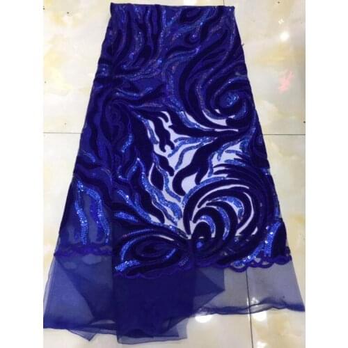 High Quality 5Yard Embroidery net Fabric For Wedding dress ZH-10408 velvet lace fabric