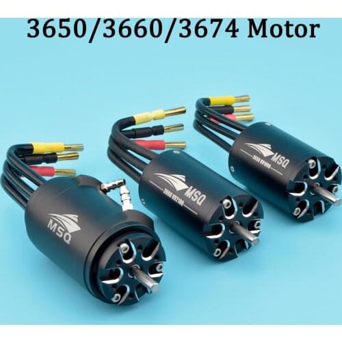 High Speed MSQ 3650/3660/3674 Brushless Motor KV1600/1650/2000/2100/2200/2800/3400/3500 Motor 4 Poles For RC Marine Boats