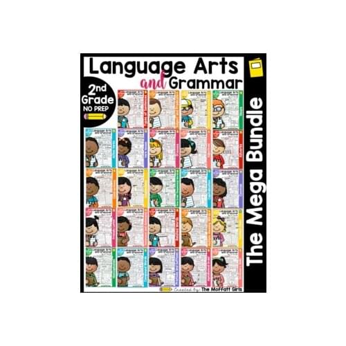 2nd Grade Language Arts and Grammar BUNDLE send the PDF electronic file
