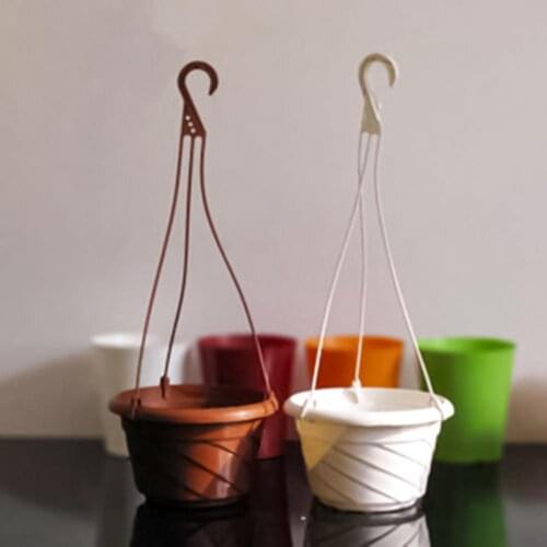 1 Set Flowerpot Breathable No Easy Broken Plastic Ivy Succulents Cactus Hanging Basin for Plants（C160 C230