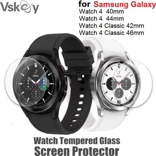 100PCS Tempered Glass for Samsung Galaxy Watch 4 Classic 46mm 42mm 44mm 40mm Screen Protector Round Smartwatch Protective Film