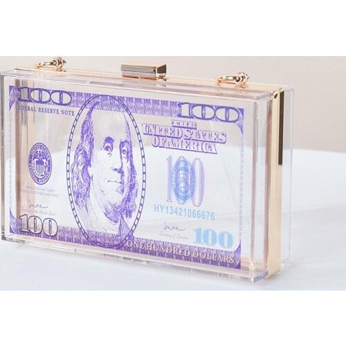 2021 Luxury Designer Handbags Women Shopper Dollar Wallets Fashion Personality Creative Transparent Acrylic Jelly Crossbody Bags