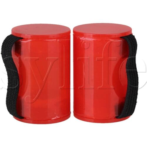 2x Ukulele Guitar Musical Band Red Finger Shot Rhythm Sand Shaker Ring 39x25mm