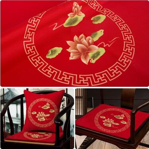 49*49cm Chinese printing polyester fabrics designer sewing cushion pillow tablecloth tablecloth DIY decoration material