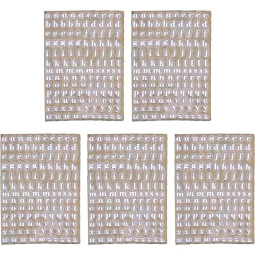 5Pcs 3mm Alphabet Letters Numbers Chunky Glitter Epoxy Resin Decorative Stickers Dropshipping