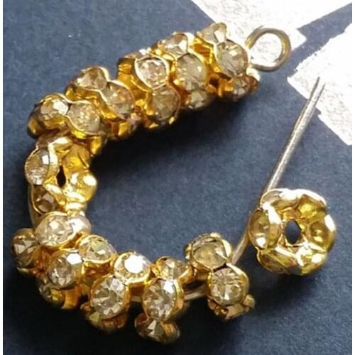 6mm 8mm 10mm 12mm white Crystal XFWERE Rhinestone Rondelle Spacer mental DIY Jewelry Making Crafts Bracelet necklace