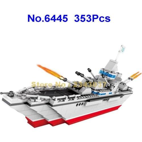 6445 353pcs Military Maritime Warship Building Block Toy