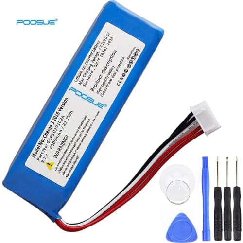 3.7V batterie 6000mAh Battery GSP1029102A for JBL Charge 3 Charge3 Speaker Bateria