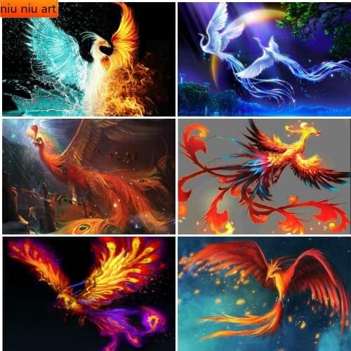 Diamond Painting Embroidery The Mythical Beast Phoenix Art DIY 5D Full Drill Cross Stitch Kit Rhinestone Picture Home Decor Gift