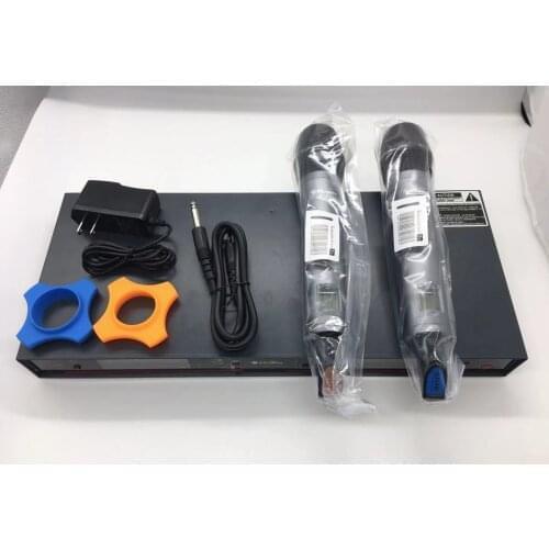 UHF WIRELESS MICROPHON Karaoke Echo studio System Sound Audio Mixer KTV PLAYER