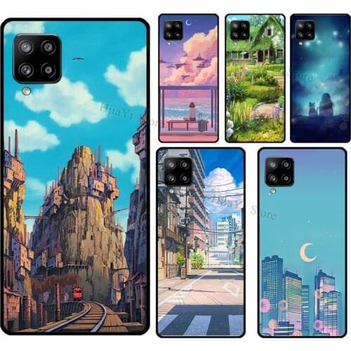 Anime Scenery Case For Samsung A71 A51 A21S A20e A70 A50 A40 A30 A20 A10 A12 A32 A42 A52 A72 A11 A31 A41